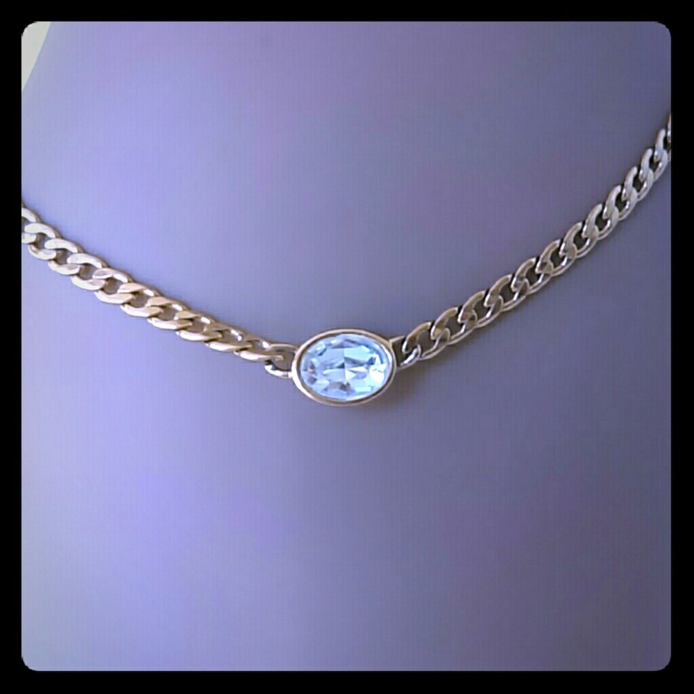 VINTAGE Monet Rhinestone Choker Necklace
